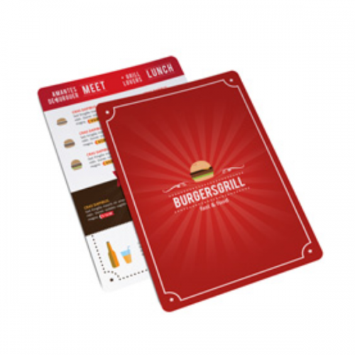 Cardápio 2mm 4/4 impressão uv 